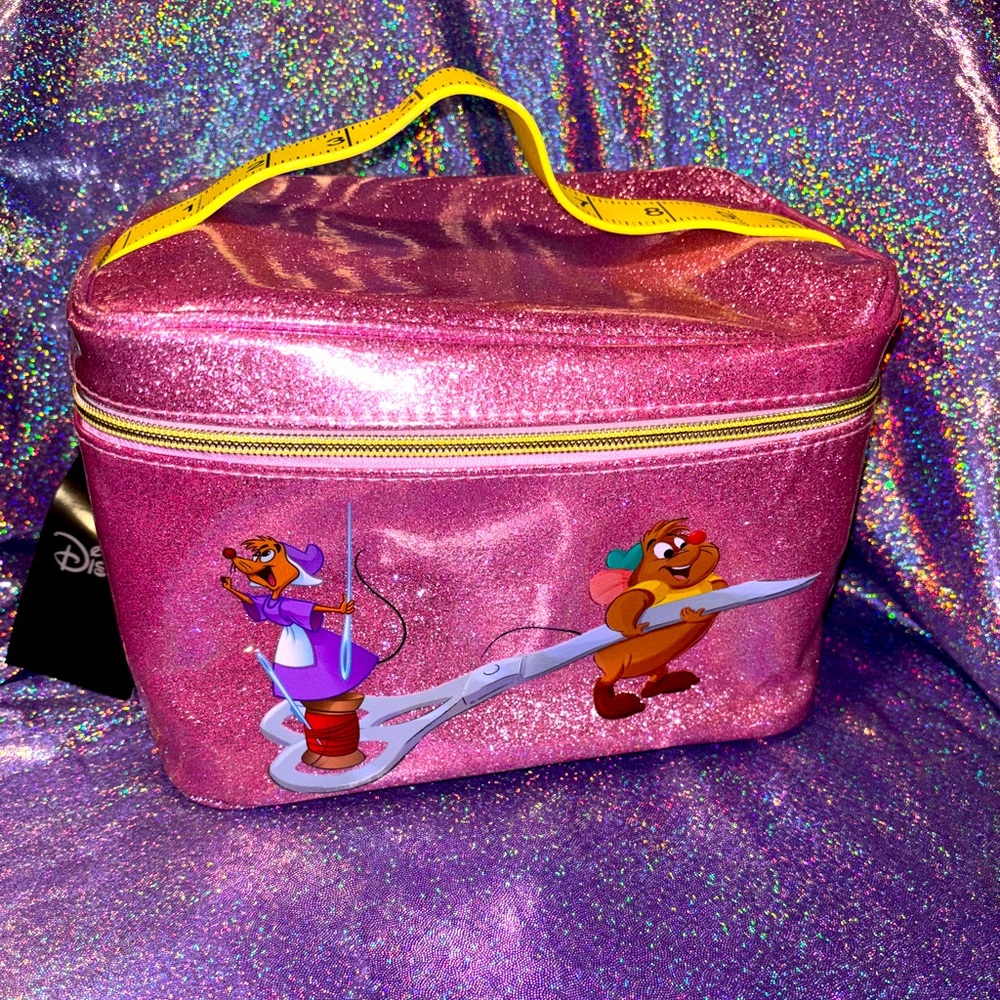 Cinderella Mice Glitter Cosmetics Bag